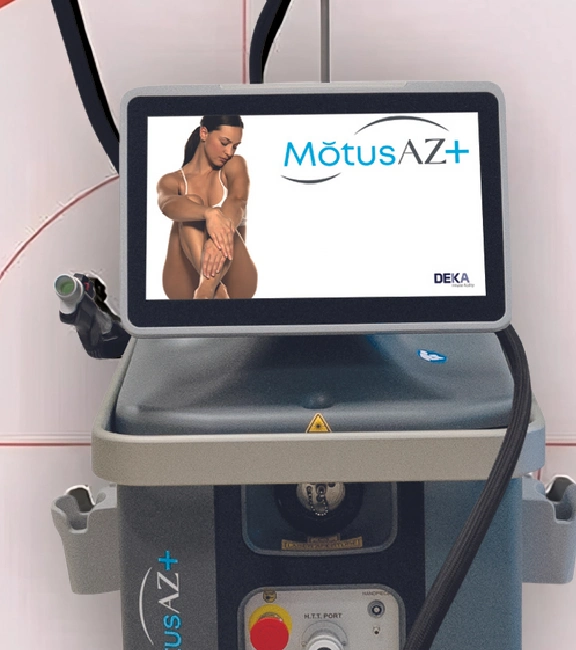 Advanced laser treatment room at Lotus Laser Aesthetics featuring Deka Motus
