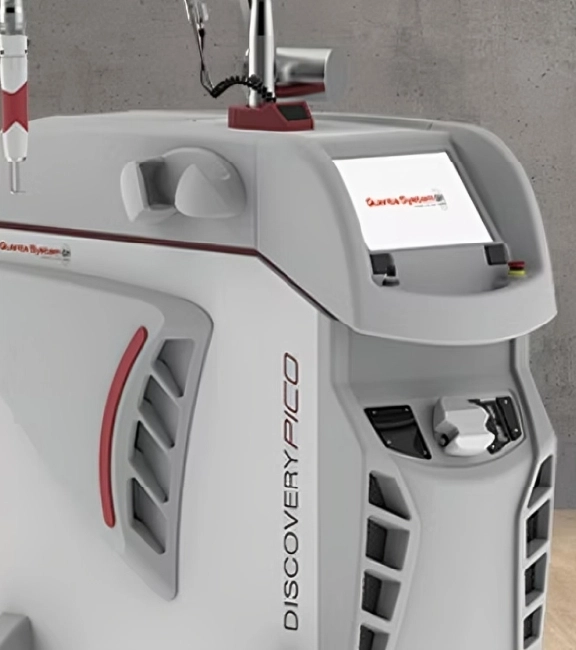 Discovery Pico laser technology used for tattoo removal, scar revision, and pigment correction at Lotus Laser Aesthetics.