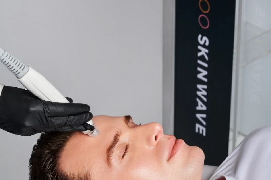 Skinwave Hydrafacial system deeply cleansing and hydrating skin at Lotus Laser Aesthetics.